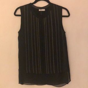 VINCE sleeveless silk panel top